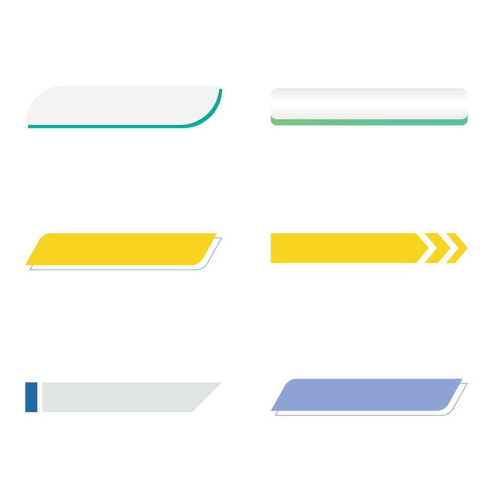 Modern Banners and Title Bars for Various Applications vector