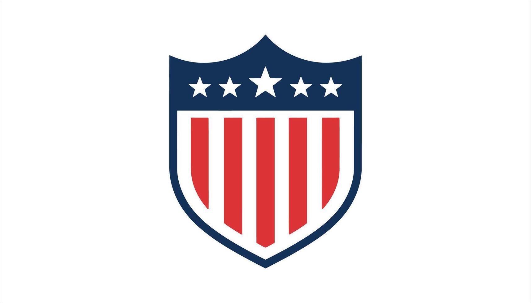USA Shield with Stars and Stripes Emblem vector