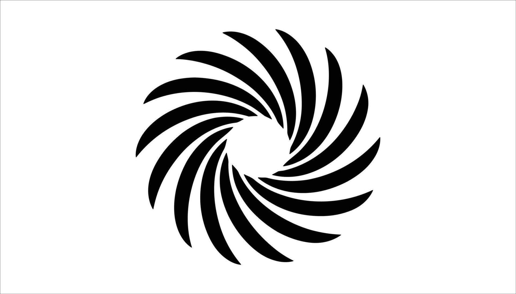 Abstract Black and White Spiral Pattern with Dynamic Flow vector