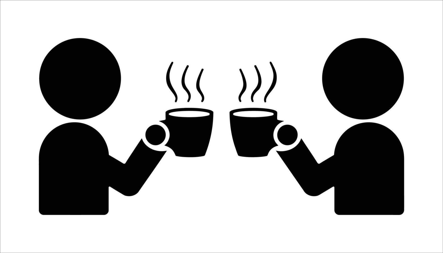 Romantic Toast with Glasses - Couple Celebration Silhouette vector
