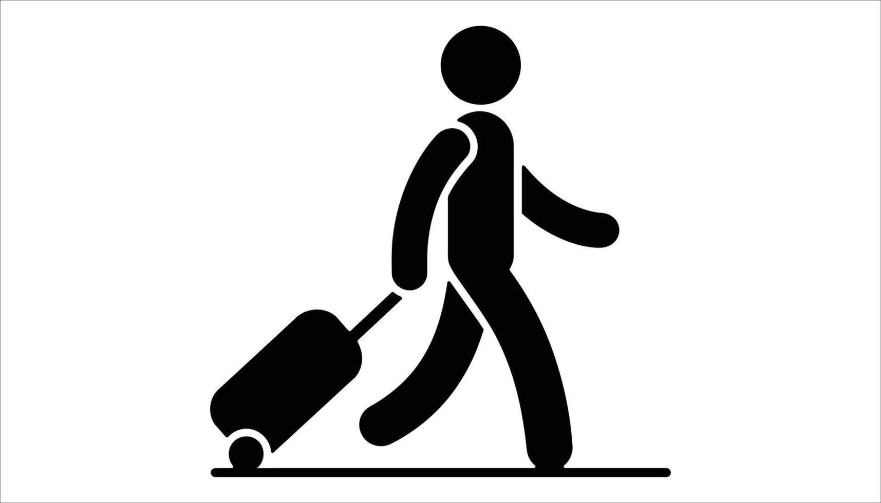 Person Traveling with Luggage Icon vector