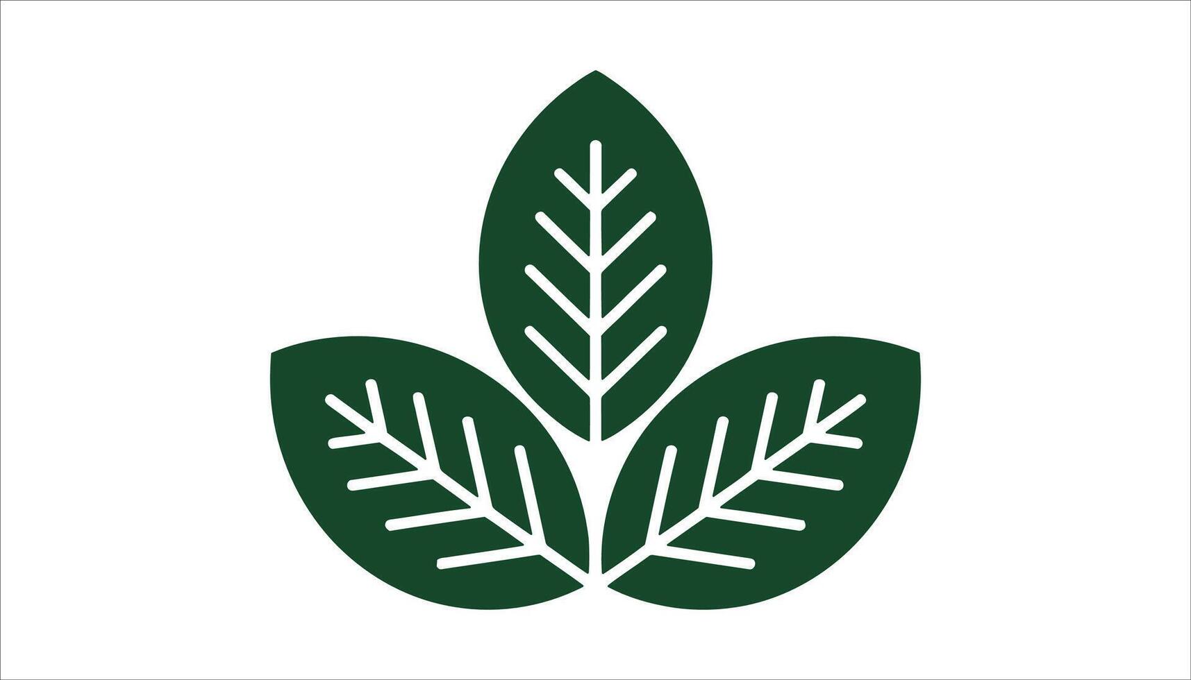 Green Leaf with Detailed Veins for Organic and Eco Friendly Designs vector