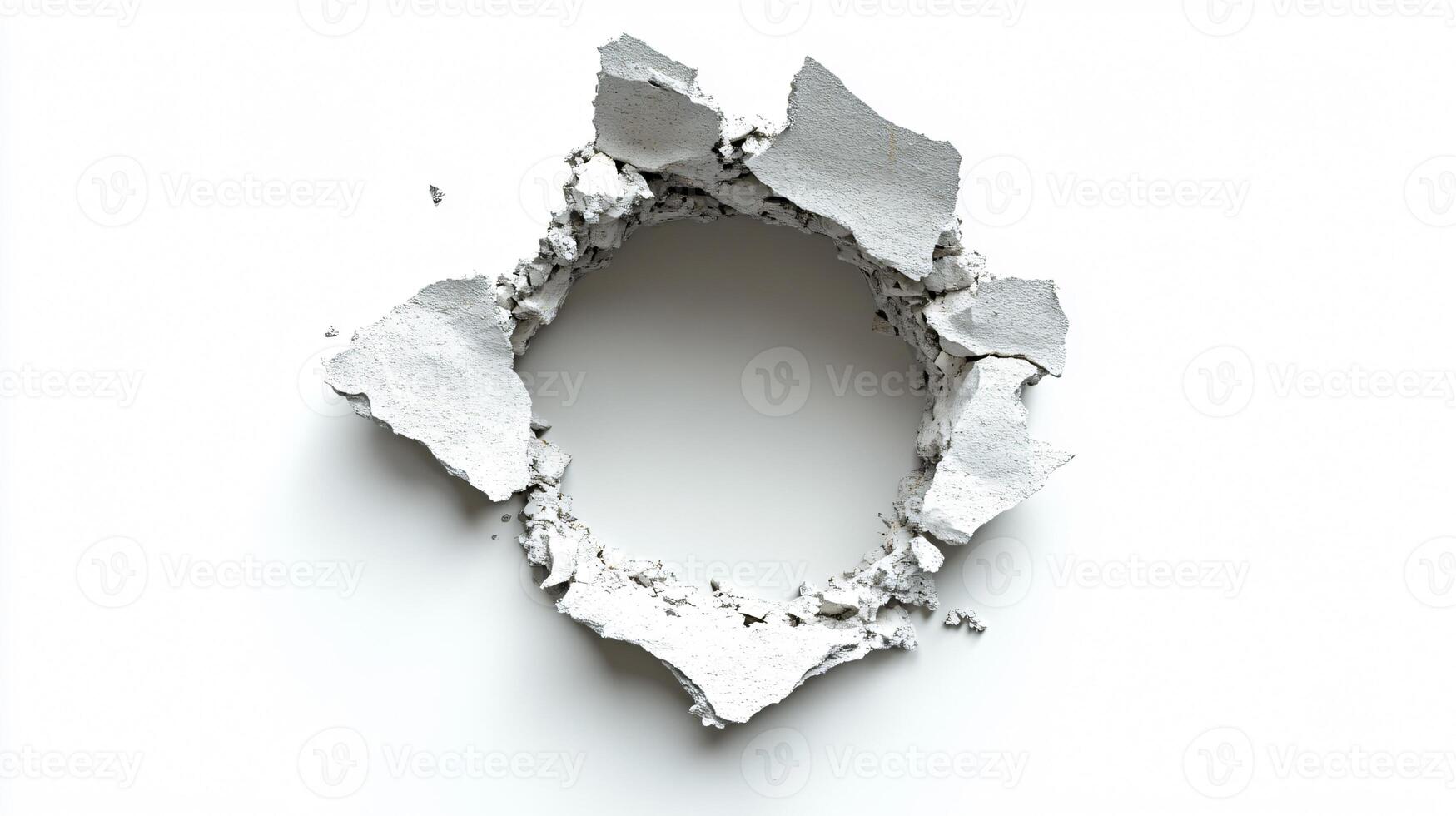 Professional Hole in a White Wall Isolated Image for Creative Projects photo