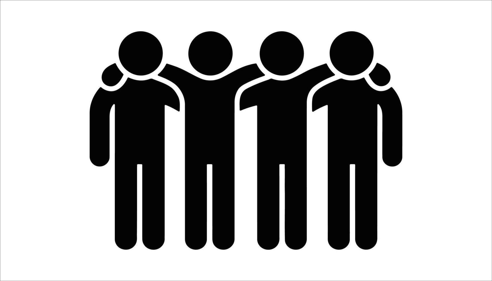 Friendship Group , People Holding Arms, Unity Design vector