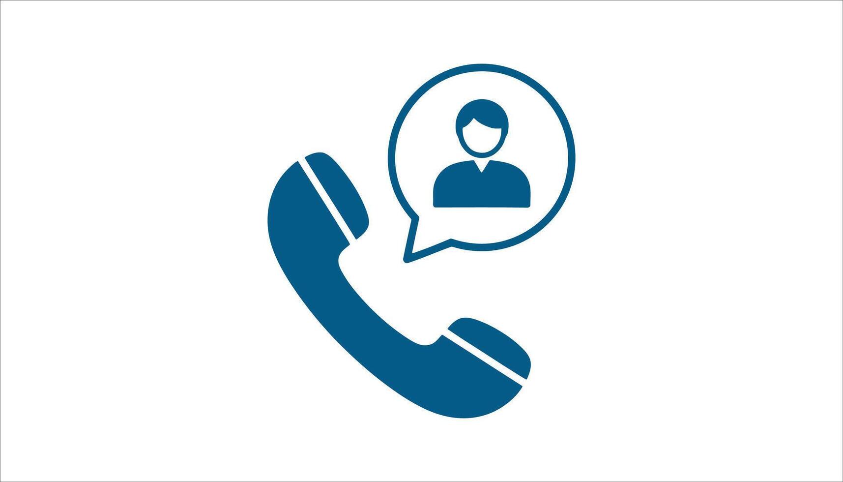 Customer Service Call Icon with Phone and Support Person vector