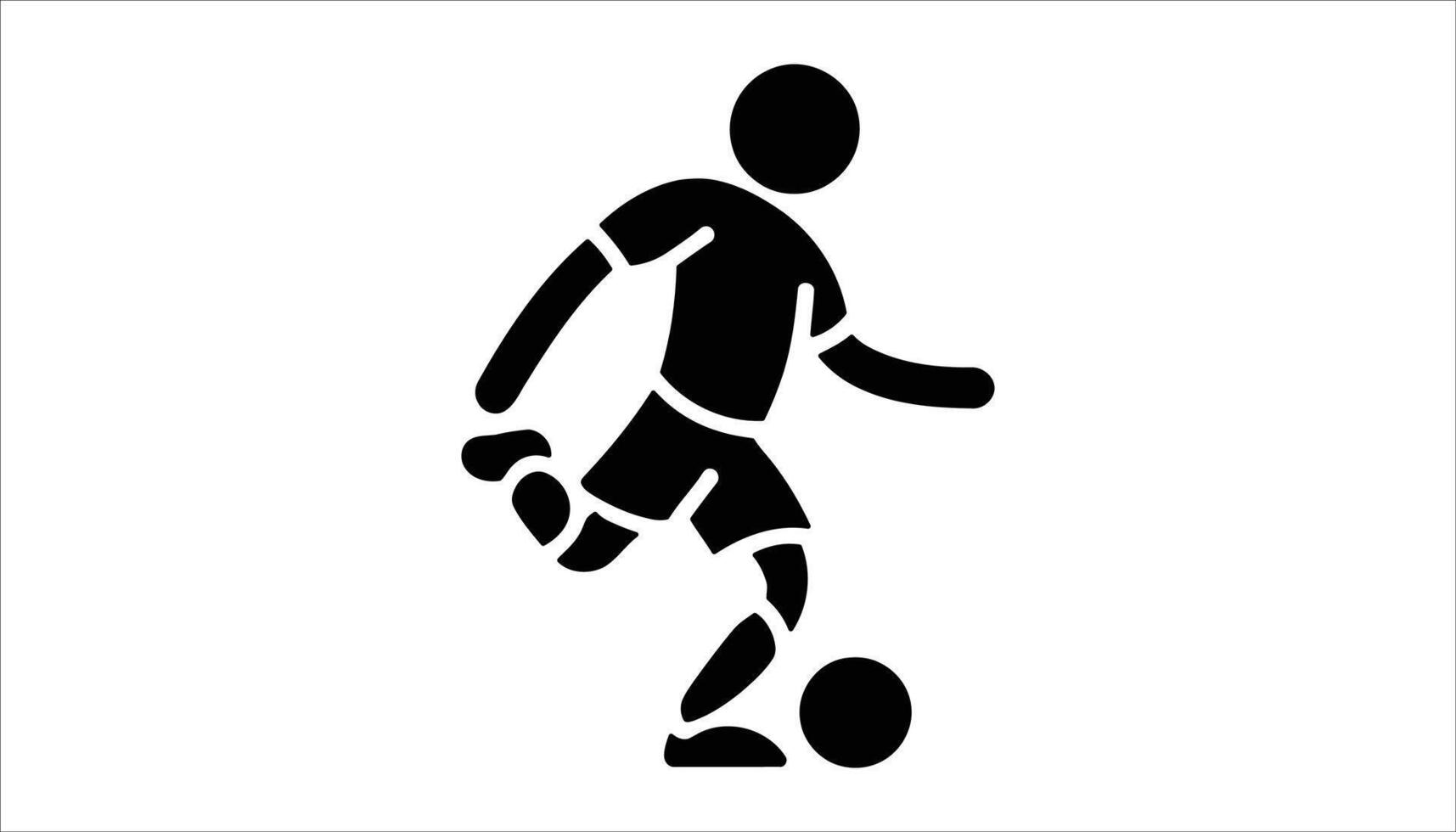 Soccer Player Kicking Ball Icon vector