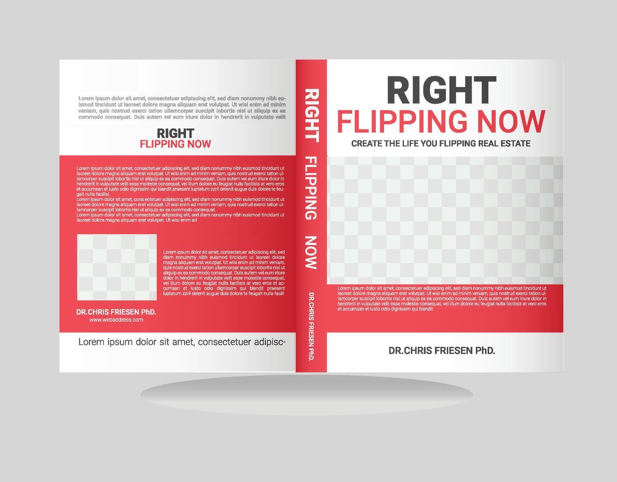 Book cover design template vector