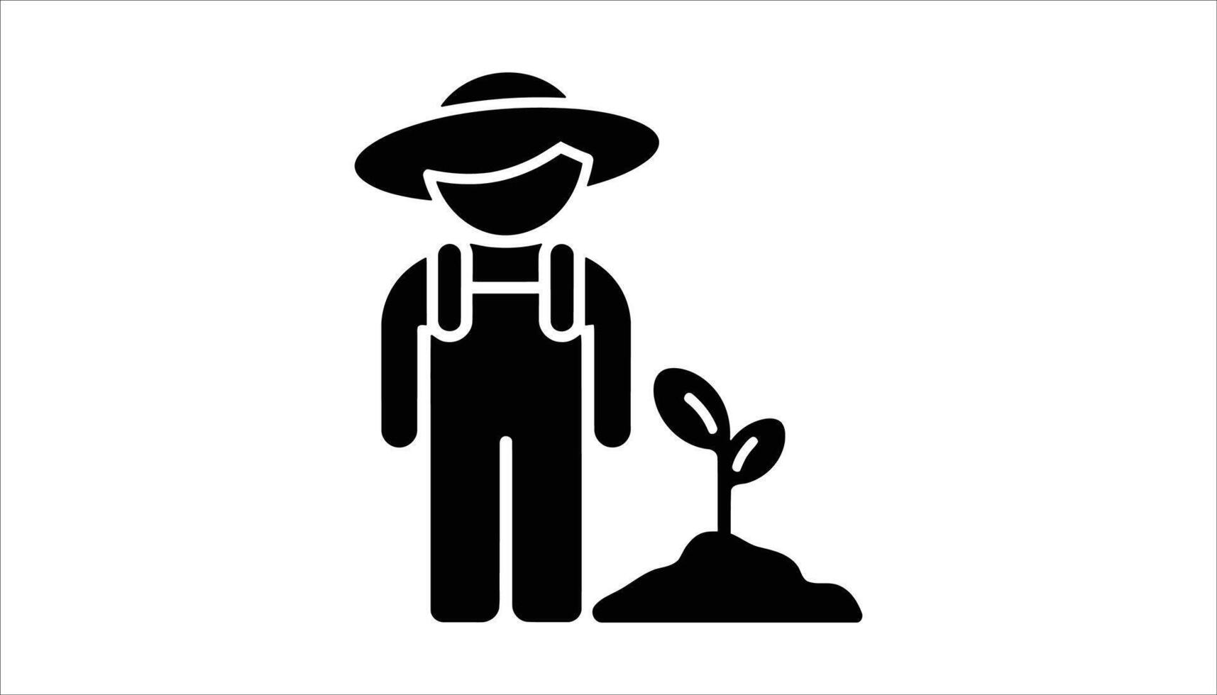 Agriculture Worker with Plants vector