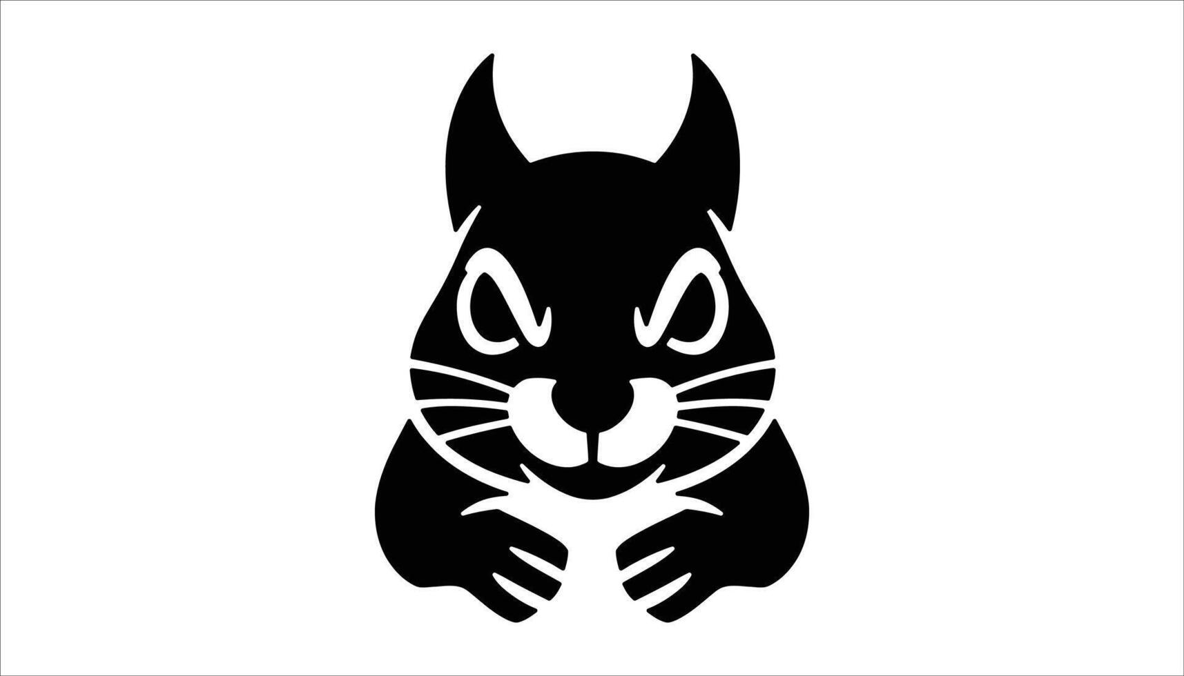 Angry Squirrel , Bold Cartoon Animal Design vector