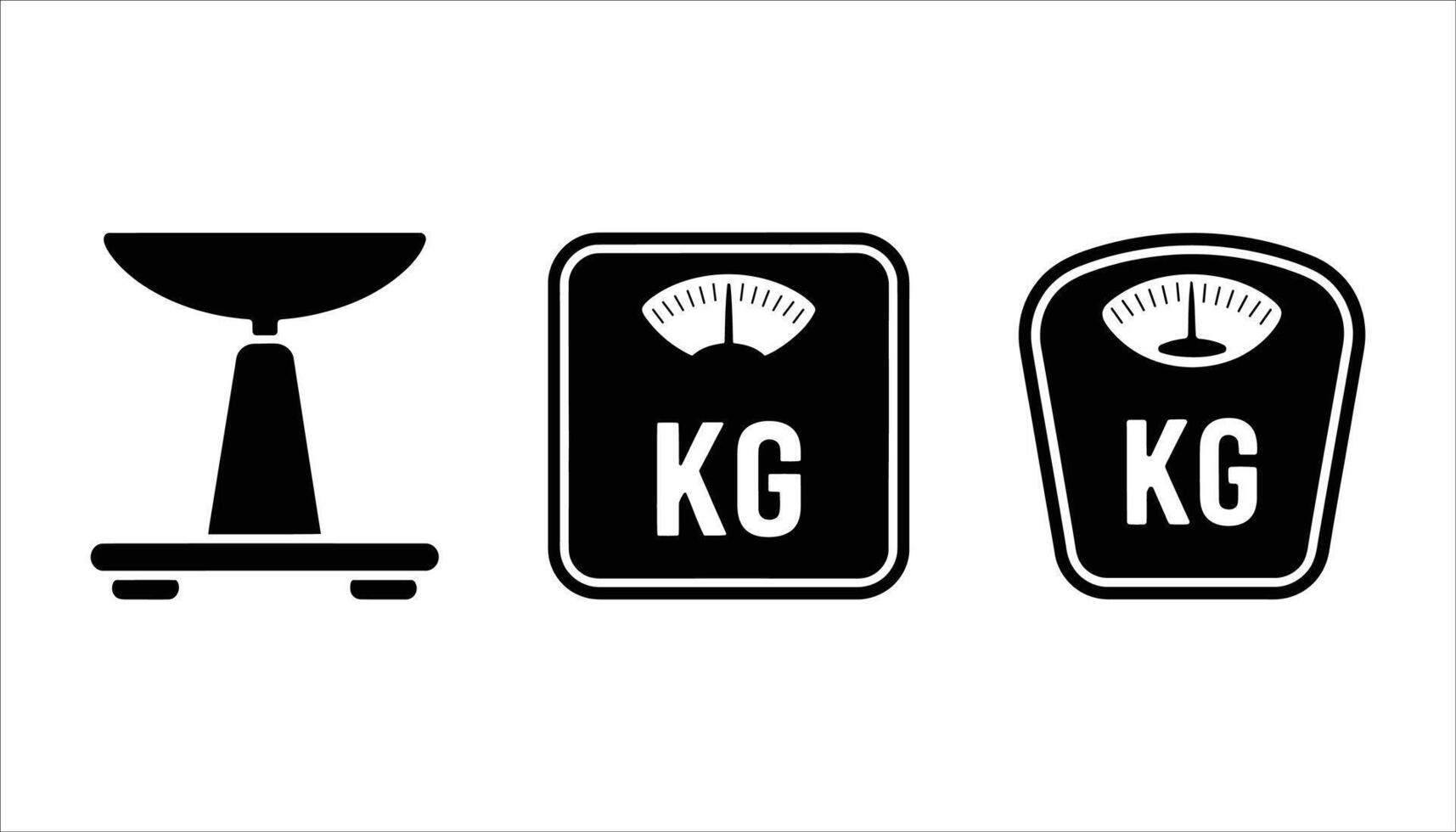 Weight Scales with KG Measurement Icon, Modern and Minimalist vector