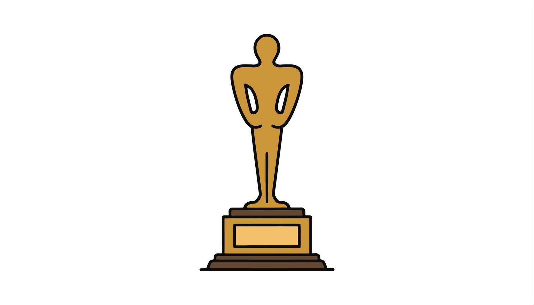 Golden Trophy Award Icon with Classic Design for Achievement and Recognition vector