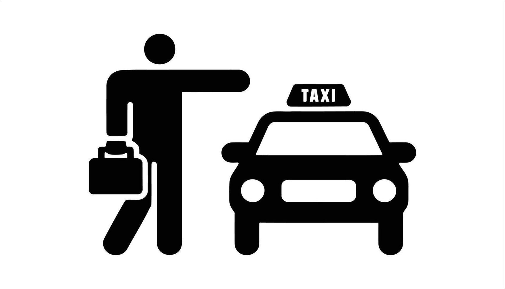 Person Waiting for Taxi Business Traveler and Cab Illustration vector