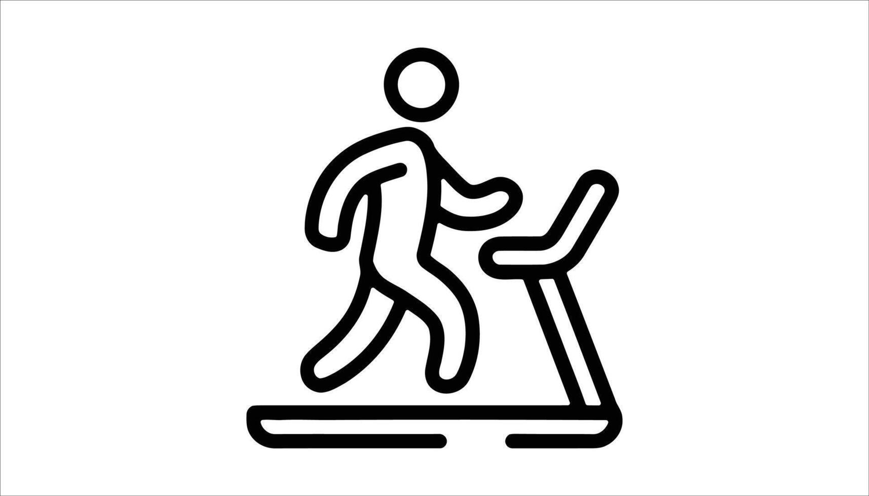 Walking Person on Treadmill Icon for Fitness and Exercise vector