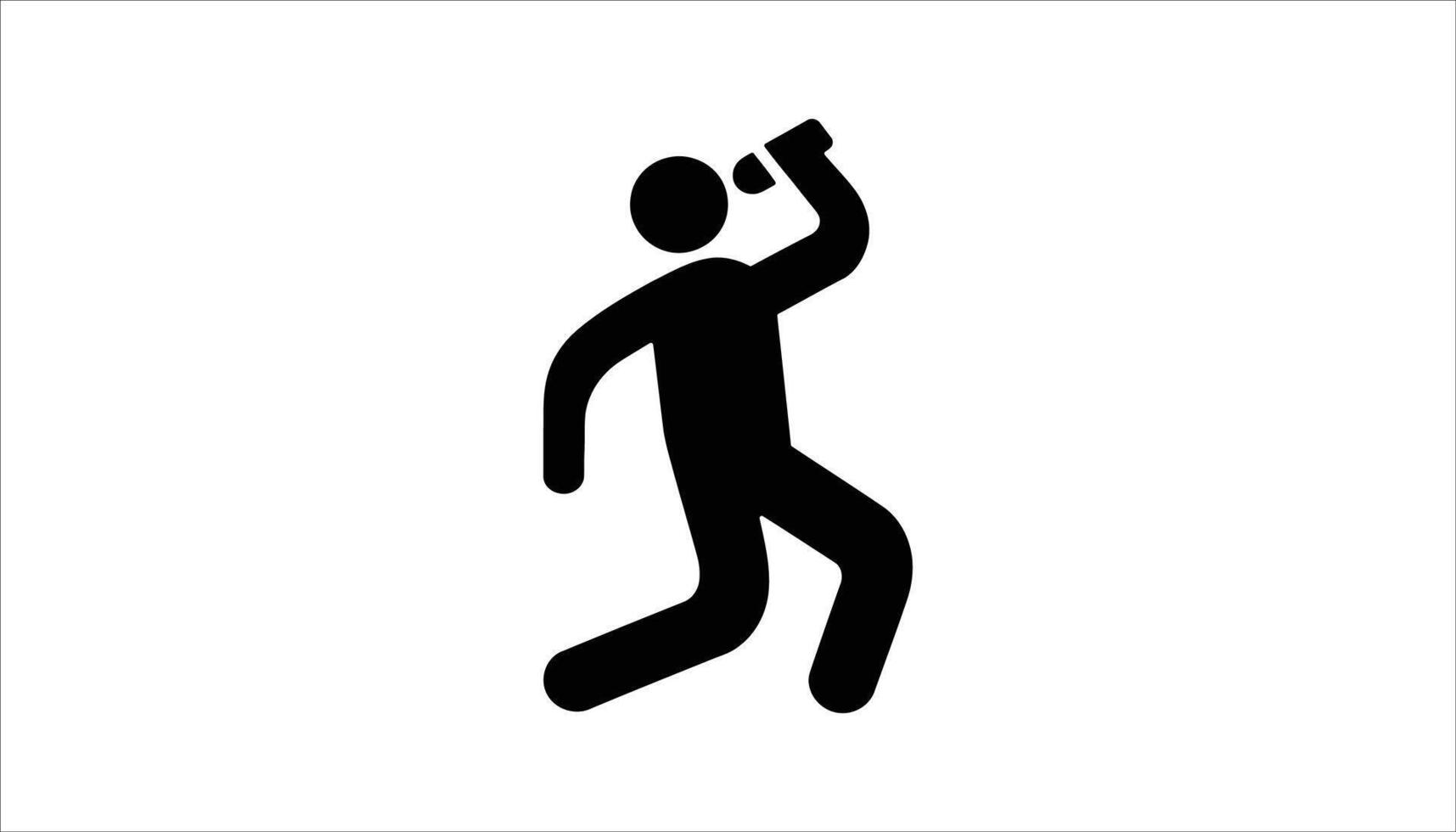 Person Exercising with Dumbbell Icon vector