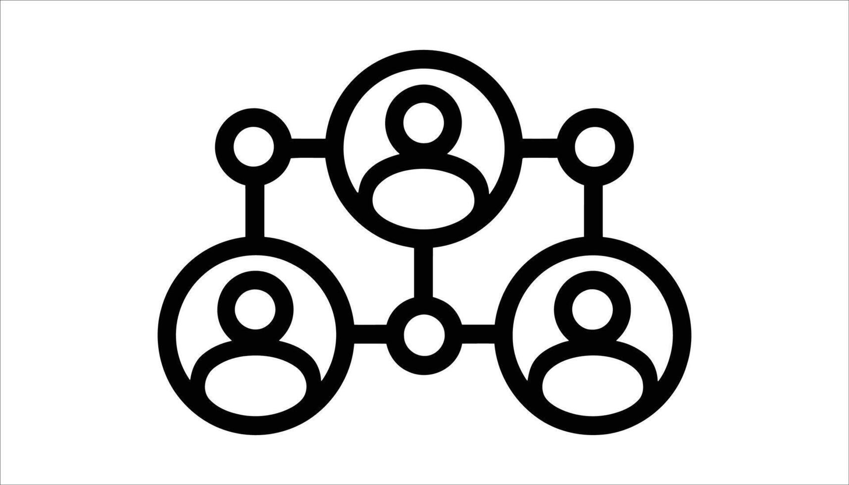 User Network Connection Icon. People Linked Structure vector