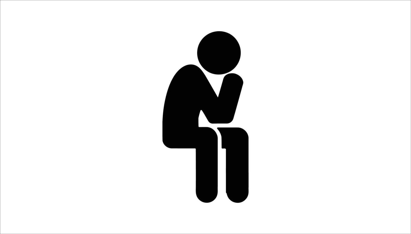 Thinking Person Silhouette vector