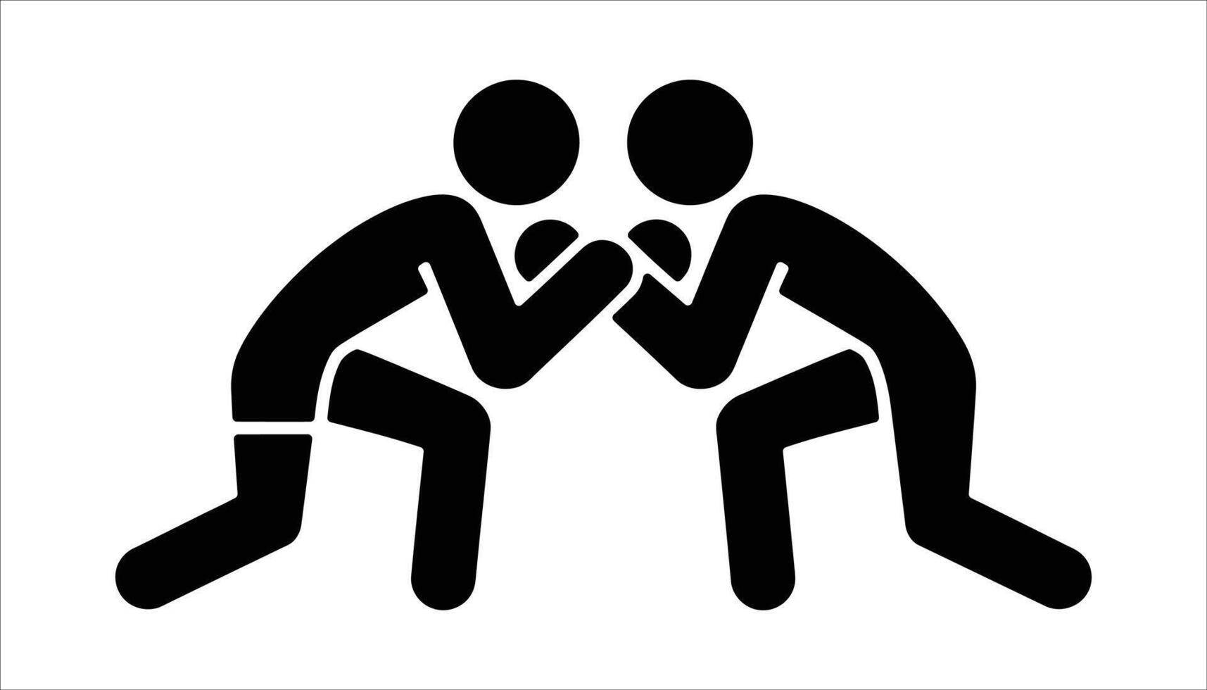 Wrestling Icon Silhouette vector
