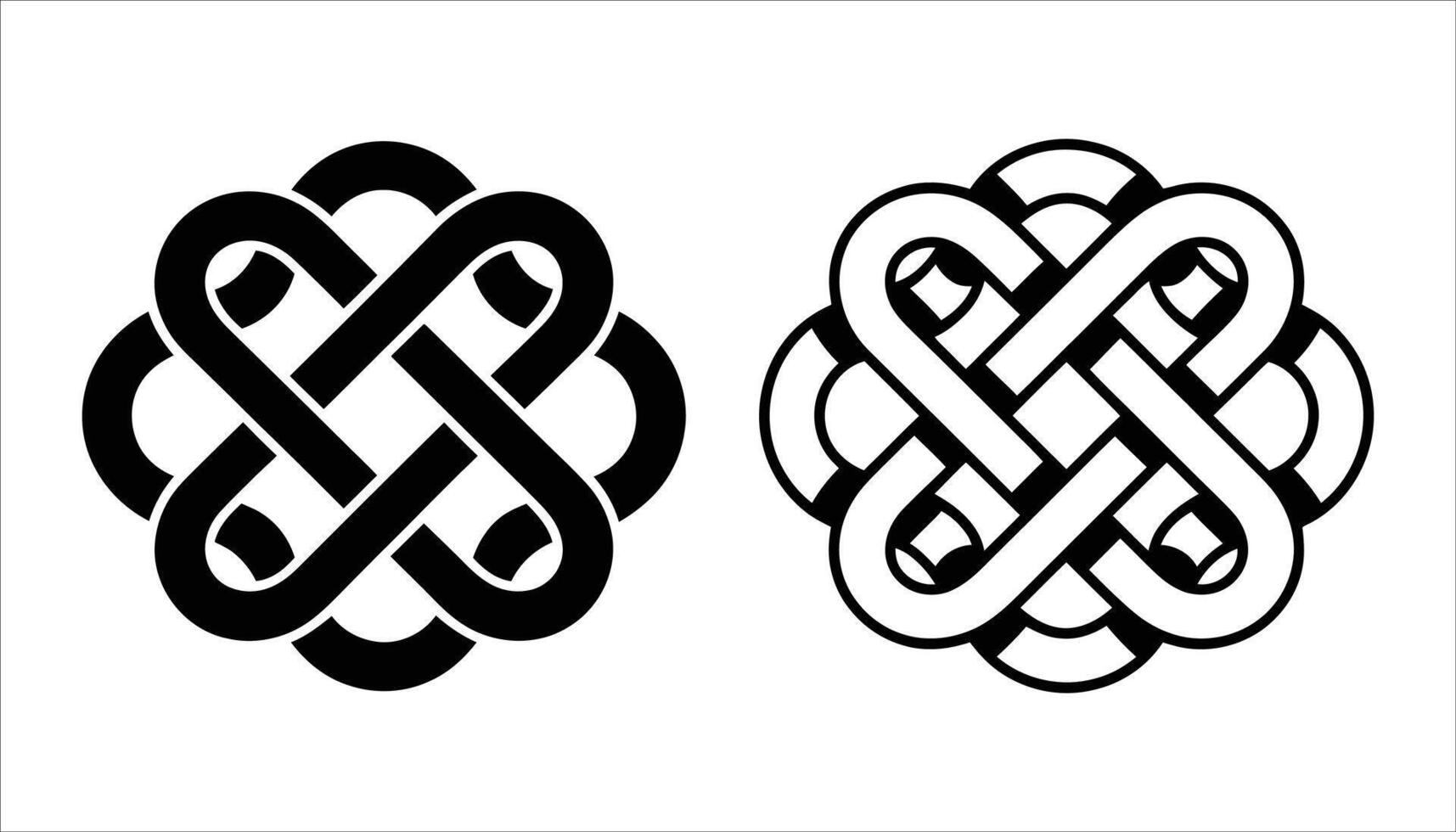 Knot Symbol Design, Abstract Celtic Knot Icon, Decorative Minimalist Logo vector