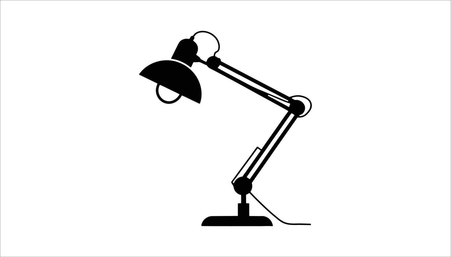 Desk Lamp Icon Illustration for Workspace, Office Lighting Design vector