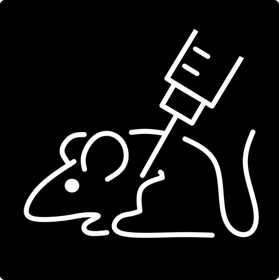 Guinea pig rat lab icon in black background vector