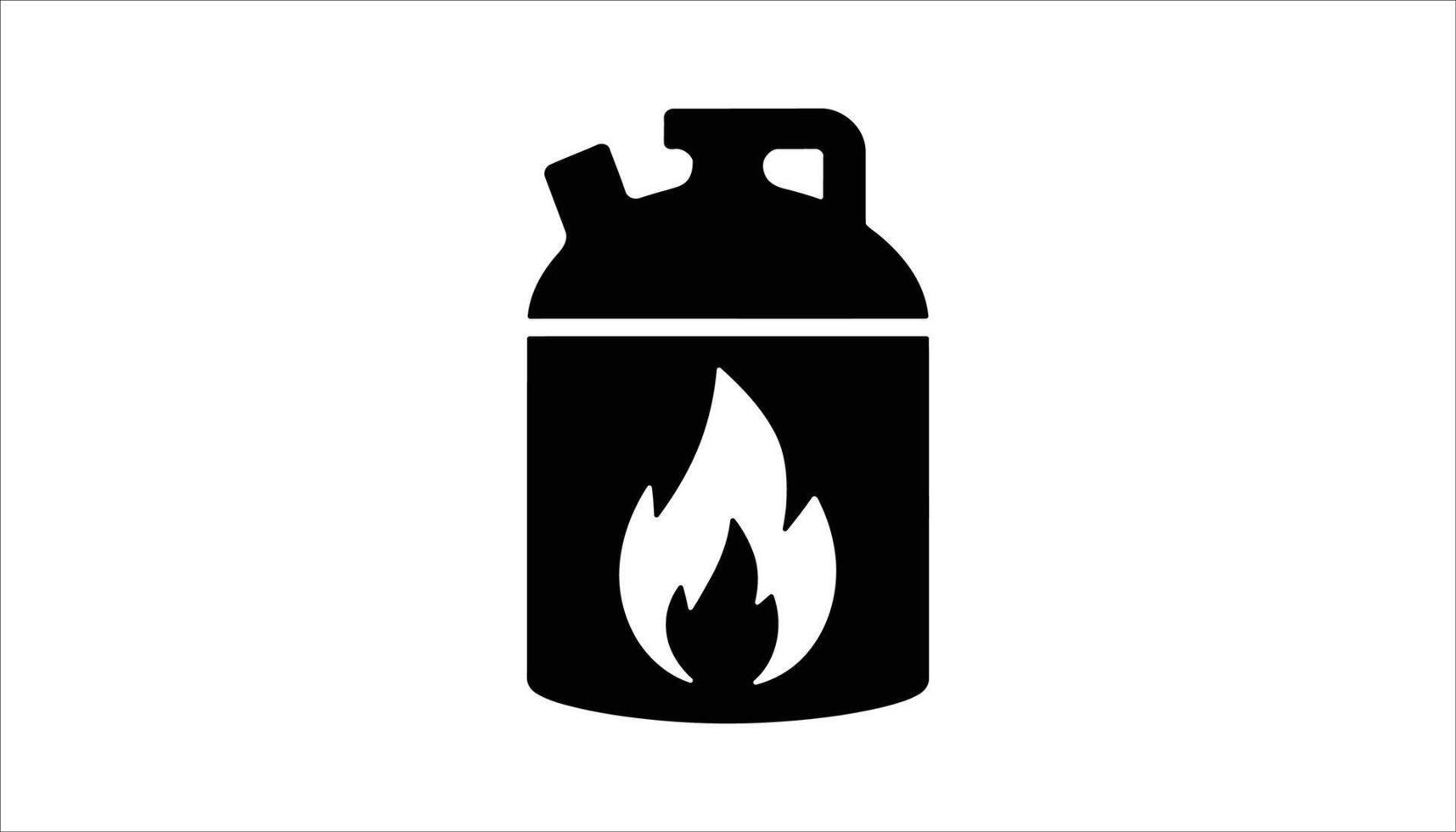 Gas Can with Flame Symbol Hazardous Material Illustration vector
