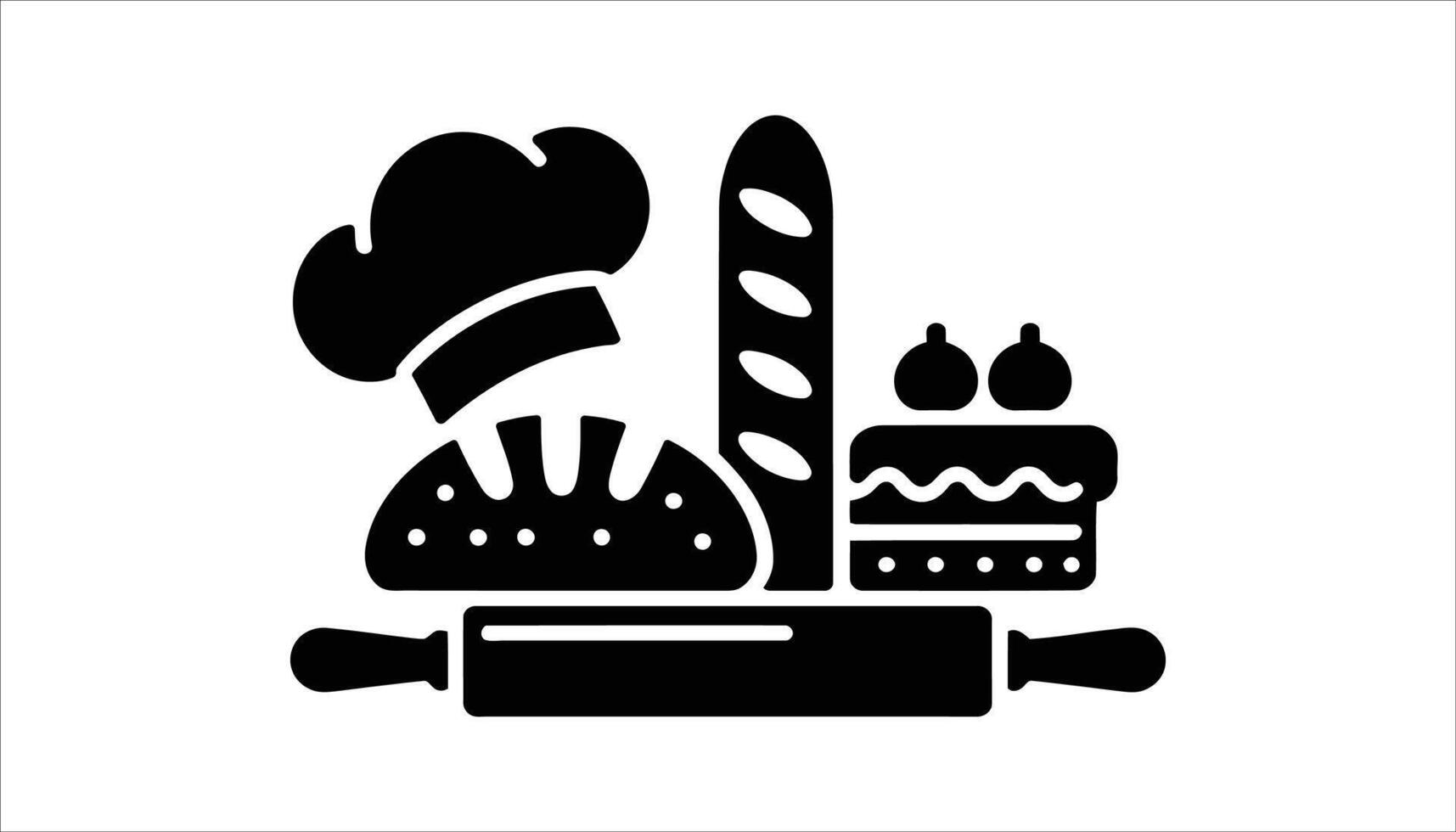Baker's Tools and Pastry Ingredients Illustration vector