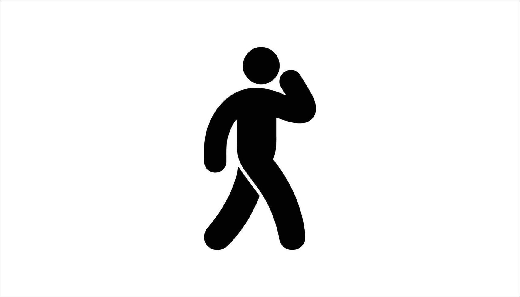 Walking Person Icon for Fitness and Activity Illustration vector