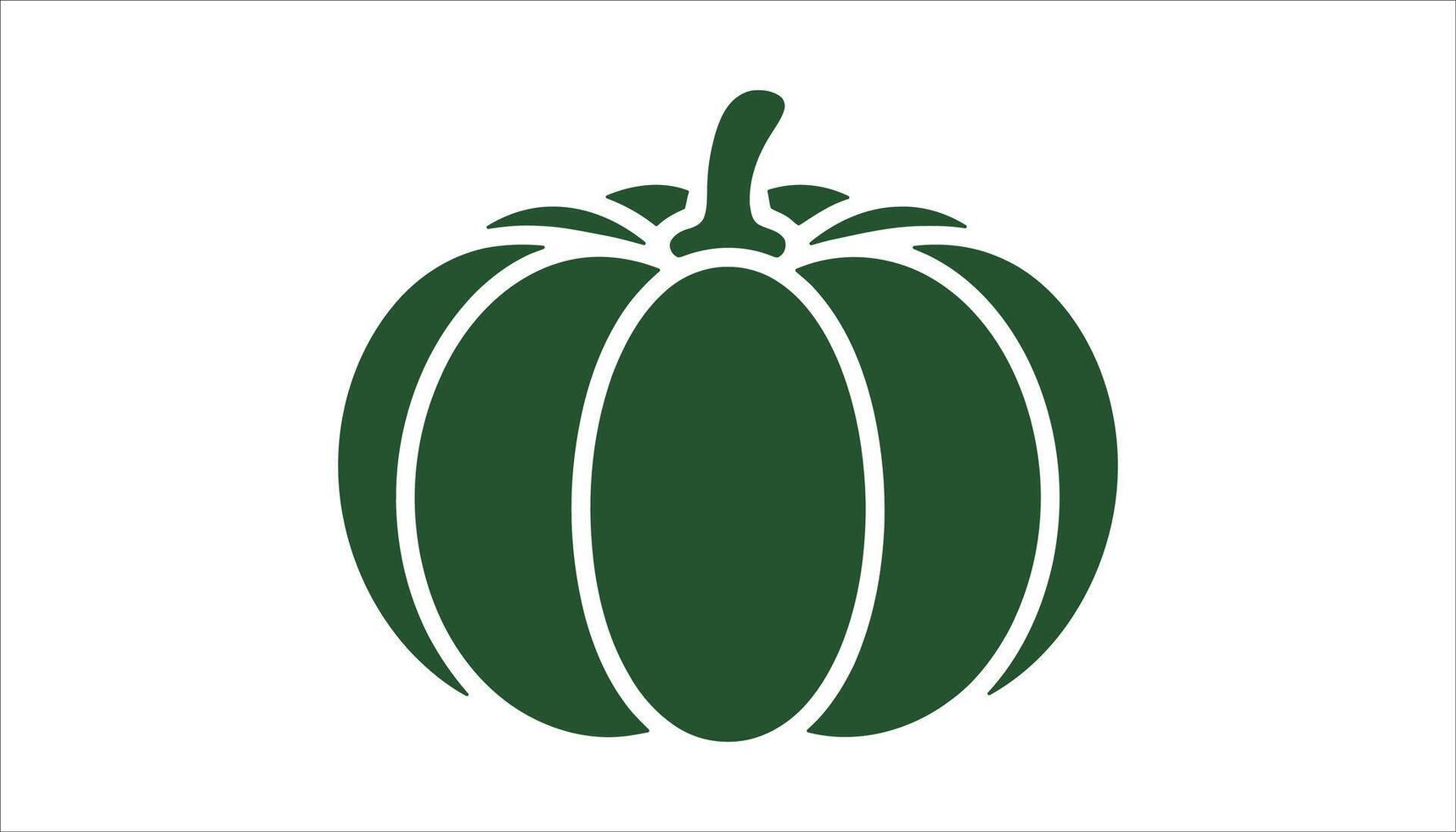 Green Pumpkin Illustration for Autumn Harvest and Fall Decor vector