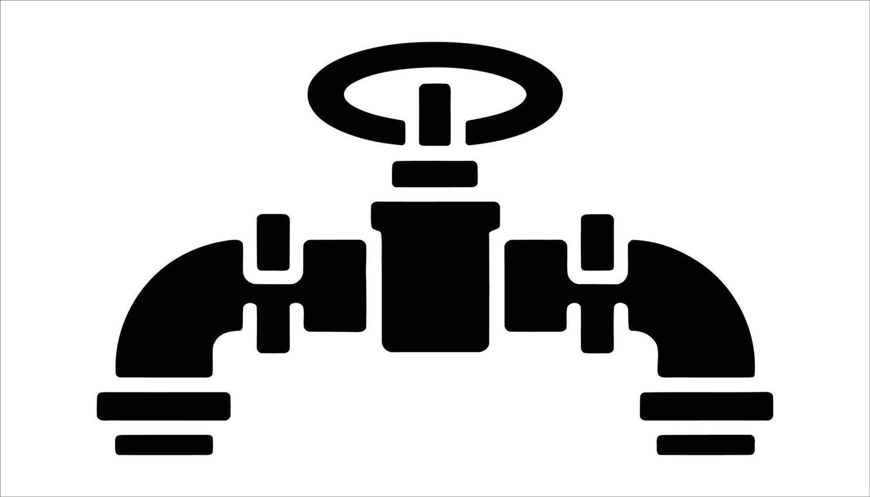 Plumbing Pipe and Valve Icon vector
