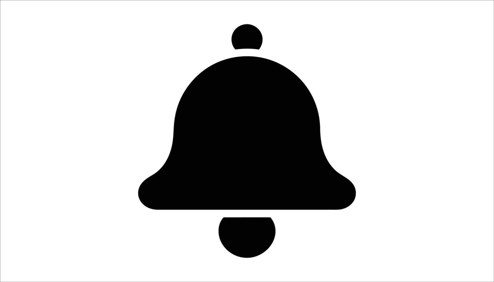Bell Icon Simple Design Symbol in Black and White vector