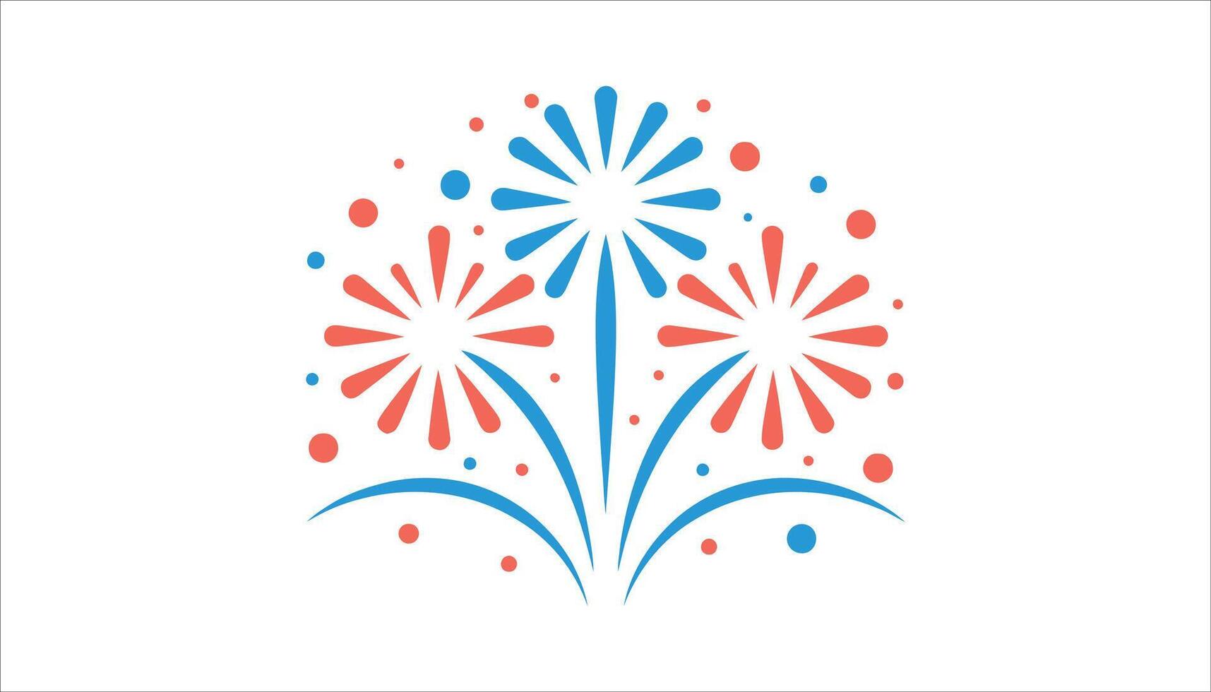 Colorful Fireworks Explosion with Stars and Dots for Festive Designs vector