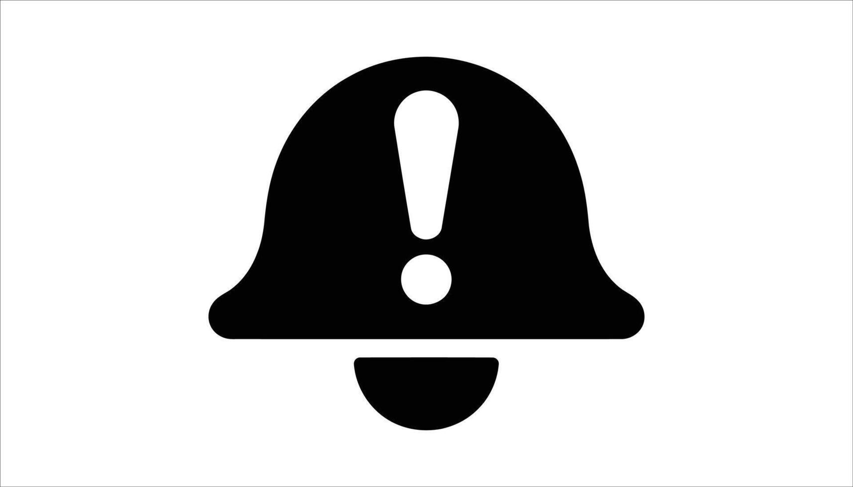 Warning Bell Icon with Exclamation Mark vector