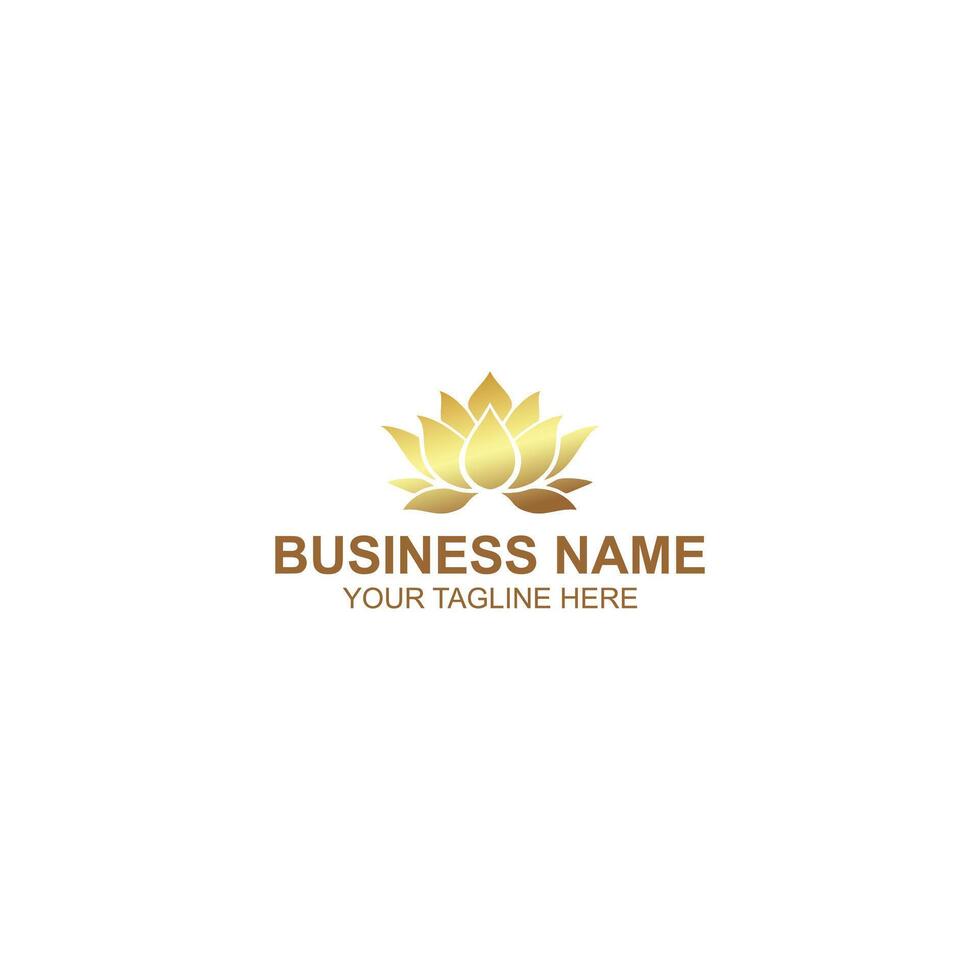luxury lotus logo design for business or salon and spa with creative illustration vector