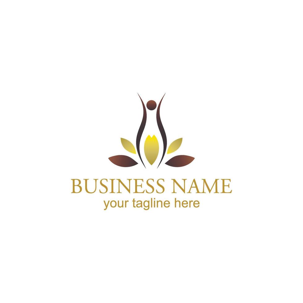 logo design for spa or salon with creative illustration vector