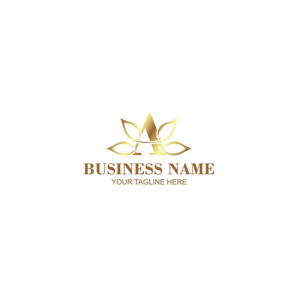 luxury letter a logo design for cosmetic or business with creative illustration vector