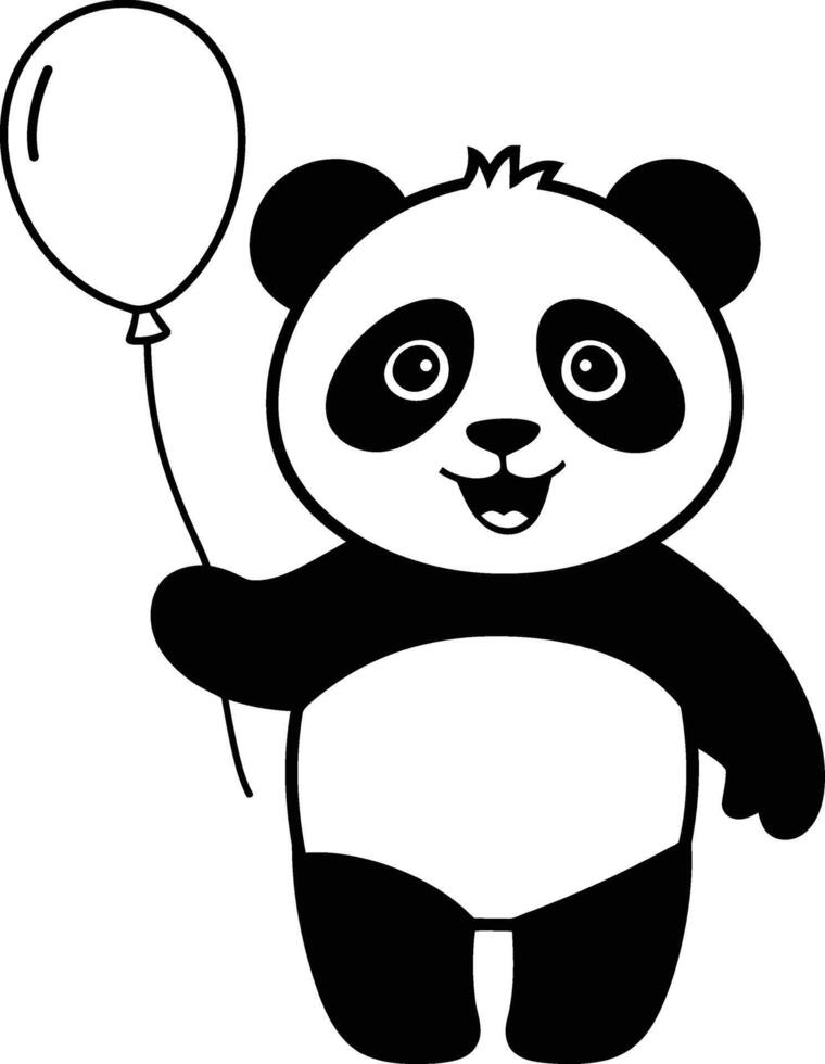 Scared Panda Cartoon Face, Angry or Afraid Panda Character vector