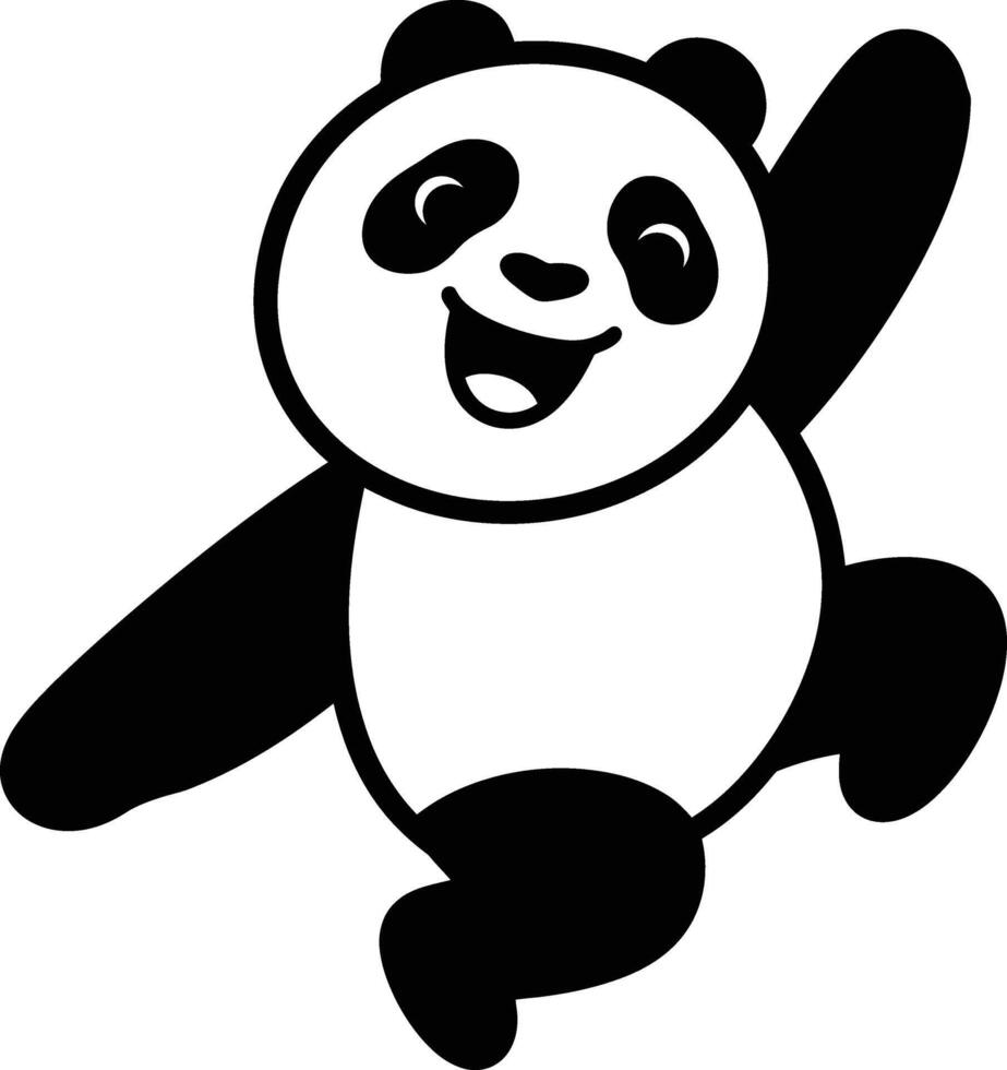 Playful Cartoon Panda for Kids, Fun Panda Character for Children vector