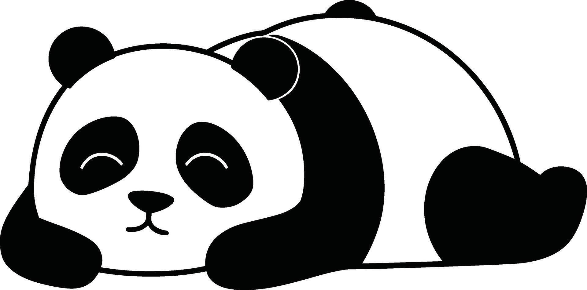 Cute Sleeping Panda Cartoon, Sleeping Panda Character for Kids vector