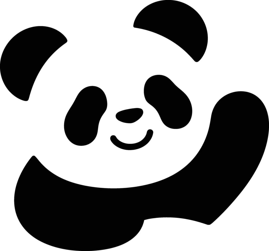 Cute Panda Face Drawing, Cartoon Panda Face for Kids vector