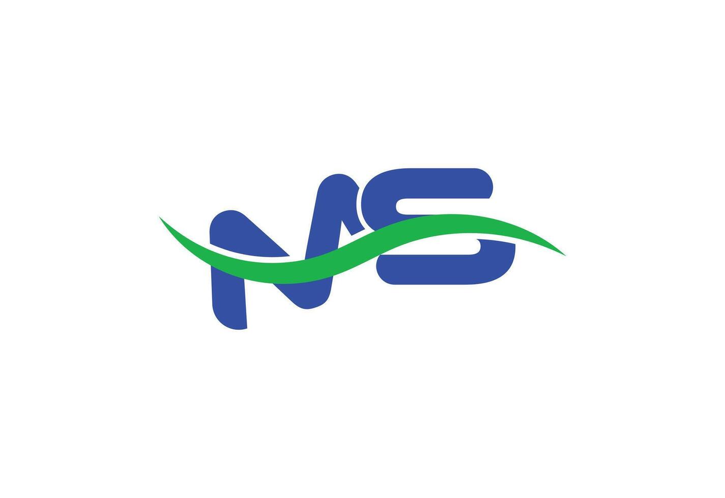 Creative Swoosh MS Letter Logo Design, design Template. vector