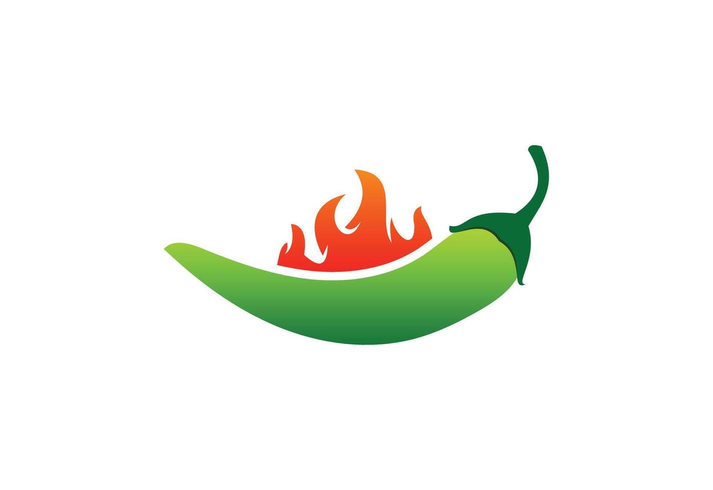 Modern Green Spicy Chilis logo design, design Template vector
