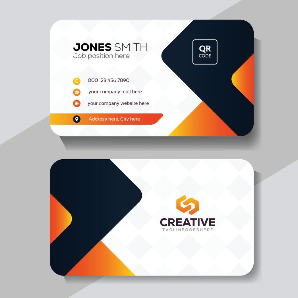 Smart Minimal Business Card Layout vector