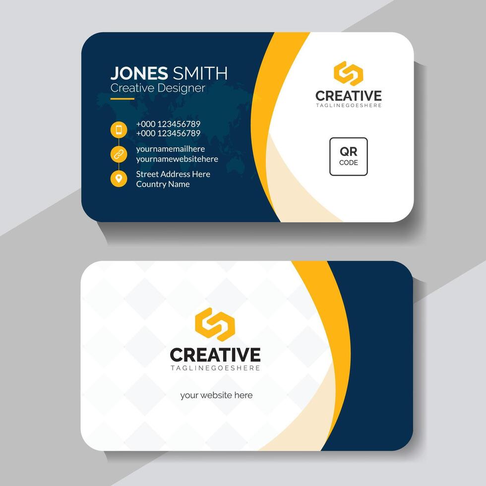 Business card design template, Clean professional business card template,business card template. vector