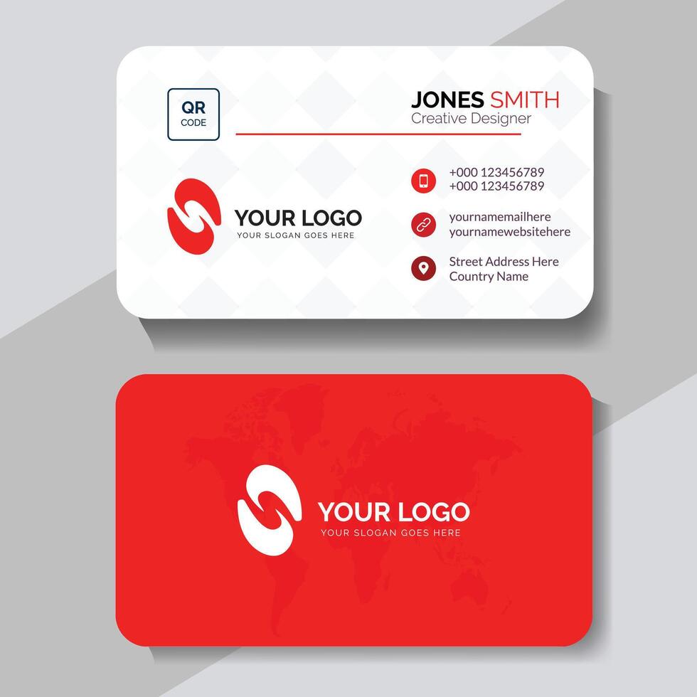 Ultra Minimal Business Card Template vector