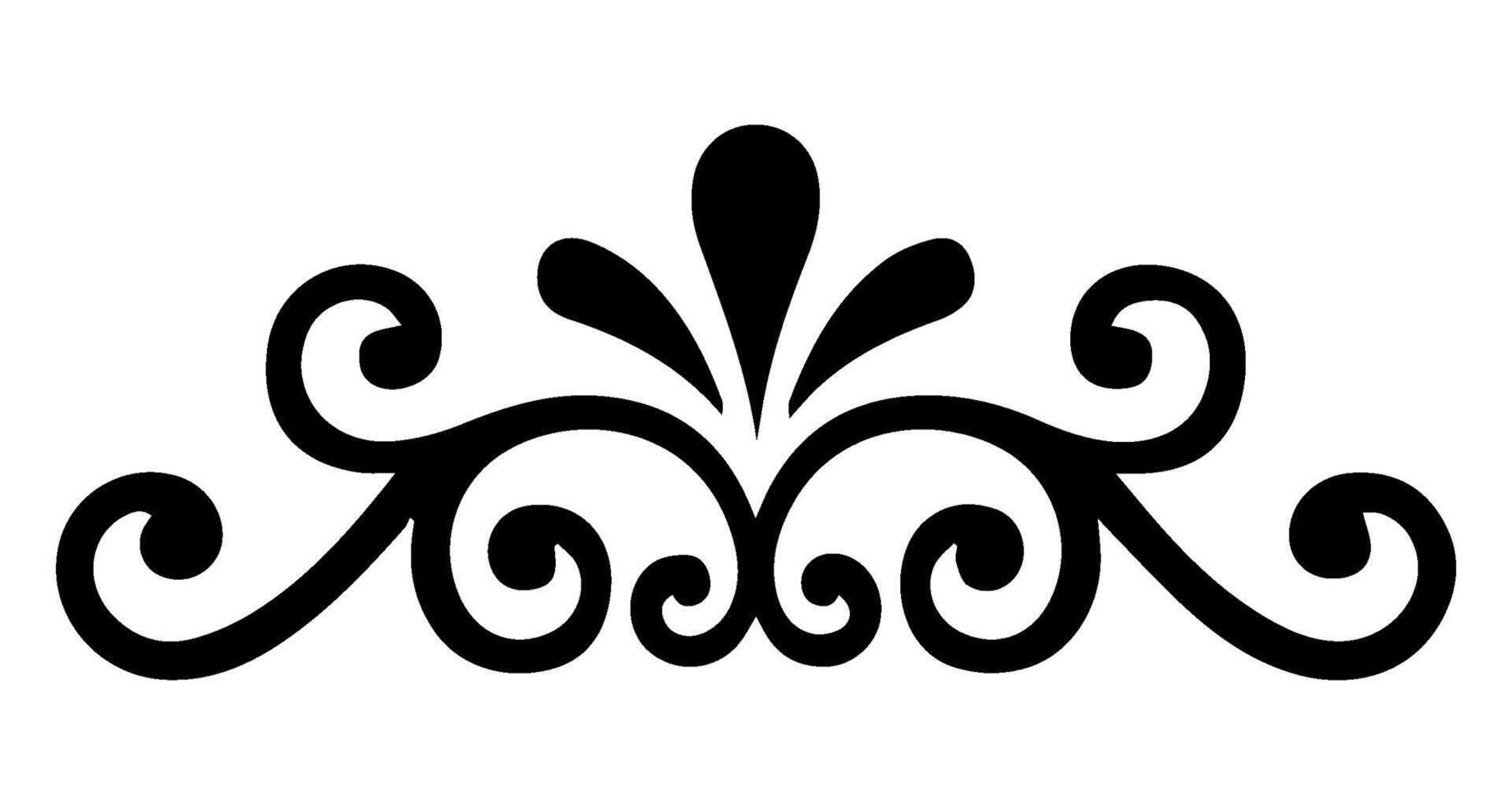 Flourish Ornamental Divider Design vector
