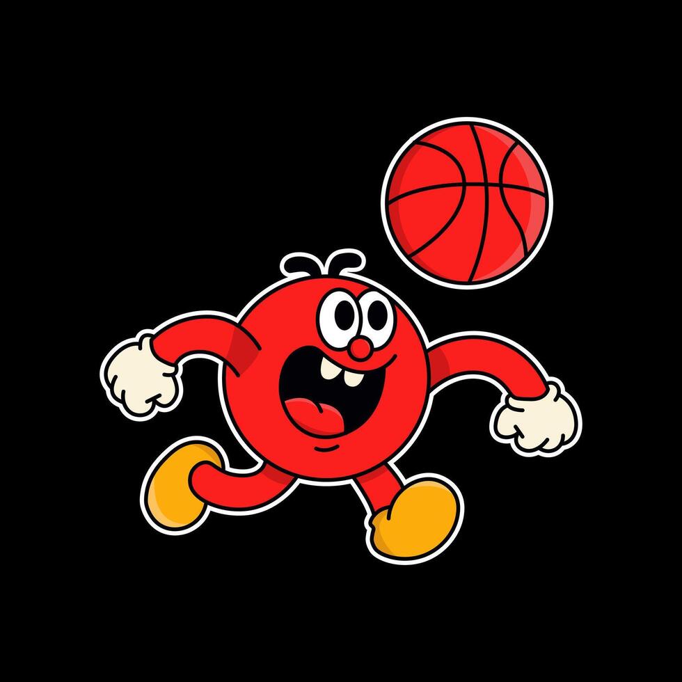 baseball cartoon character illustration vector