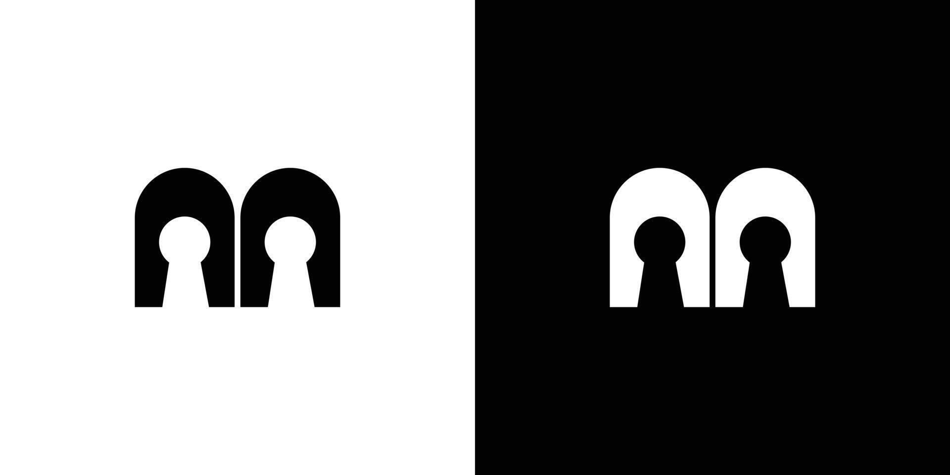 M key logo design is simple and unique vector