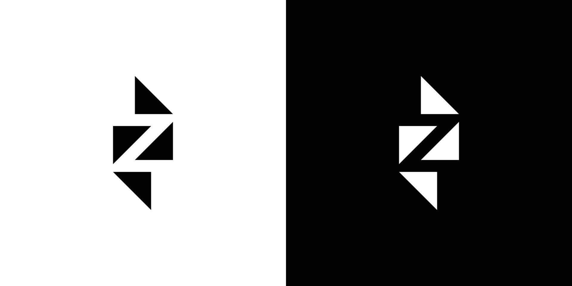 Modern and sophisticated letter Z initials logo design vector