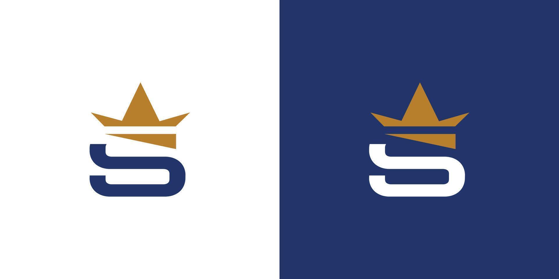 The S King logo design is unique and modern vector