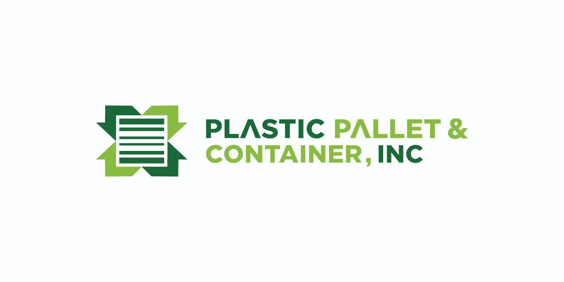 Plastic Pallets and containers logo design modern and professional vector